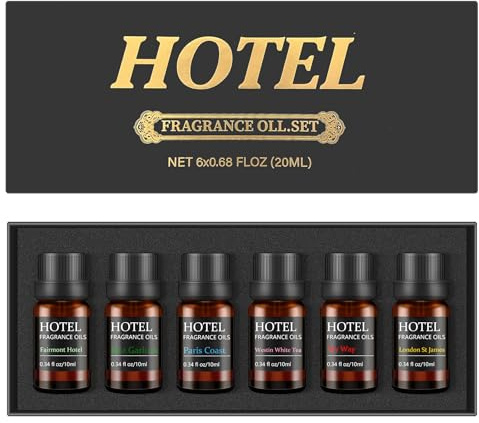 Hotel Collection Luxury Scent for Diffuser Oils Set Inspired by Iconic 5-Star Hotels- Aromatherapy Essential Oils for Diffuser & Home Scenting