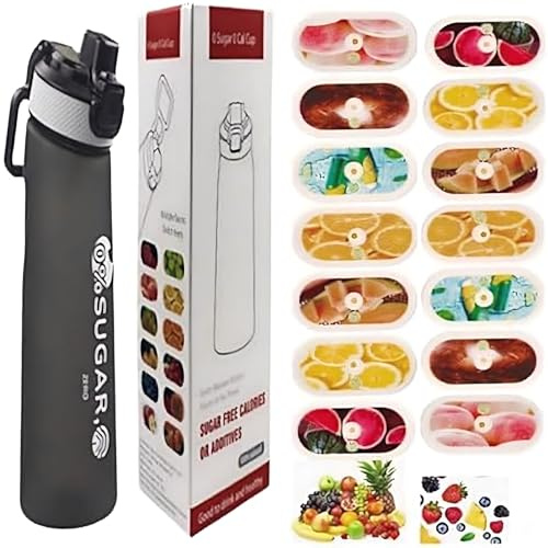 700ml Sportflasche, 14 Aromakapseln, auslaufsicher, hitze-/kältebeständig