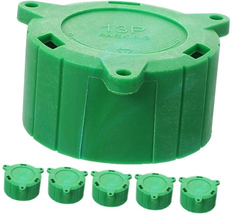 FUNOMOCYA 6pcs 13 Pin Plug Holder Trailer Connector Cap Green 13p Trailer Connector Cover Electric Car Accessories Rv Plug Parking Protector