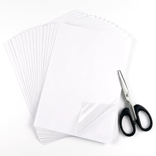 24 Stück A4 Doppelseitige Klebefolie Transparent Selbstklebend Folie