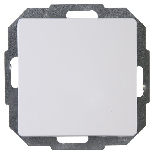 Kopp PARIS Universalschalter in Arktis-Weiß - Lichtschalter-Unterputz mit 10AX Schaltvermögen - Hochwertiger IP20 Schalter mit Steckklemmen - Stilvoller Wechselschalter-Unterputz 250V~