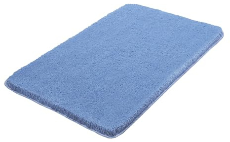 Kleine Wolke Badteppich Relax Azur 50 x 80 cm | OEKO-TEX zertifiziert, rutschhemmende Unterseite, für Fußbodenheizung, maschinenwaschbar, 100% Polyacryl