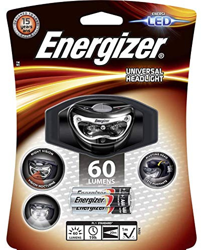 Energizer Headlight 3Led Lampe de poche Noir