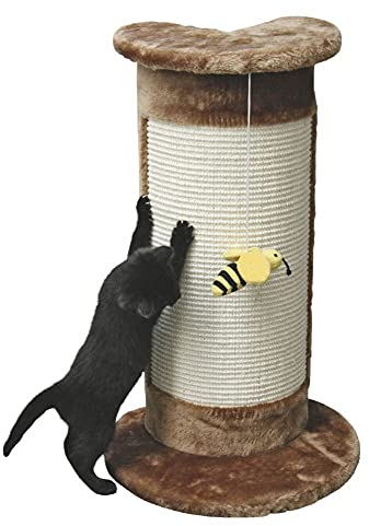 Kratzsäule für Zimmerecken braun, 57cm; mit Biene am Band