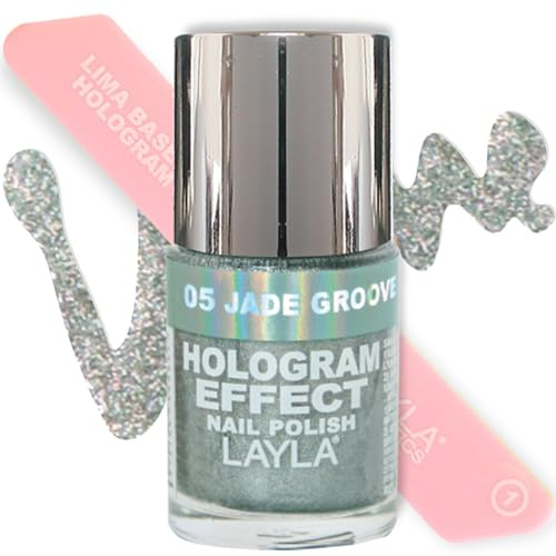 Layla Cosmetics Hologram Effect Nagellack - jade groove, 1er pack (1 x 0.01 l)