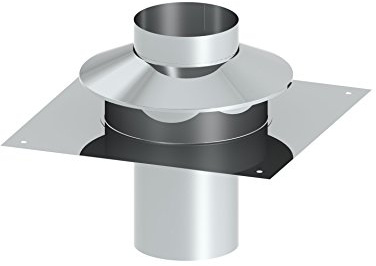 Schornstein EW einwandige Universalkopfabdeckung für Einschub mit Ringspalthinterlüftung und Wetterkragen, passend für Rohre mit Ø 150 mm