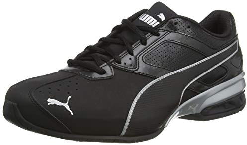 PUMA Herren Tazon 6 FM Low-Top Trainer, Puma Black-Puma Silver, 44.5 EU