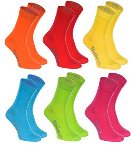 Rainbow Socks - Damen Herren Klassische Bunte Baumwolle Socken