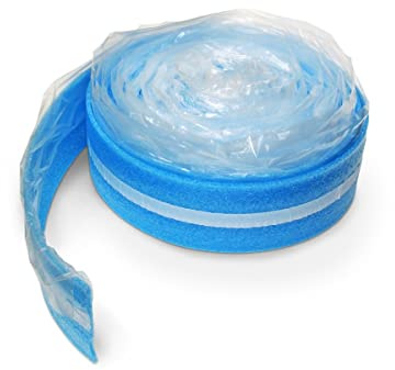 Randdämmstreifen 8x150mm 25 Meter selbstklebend Folie Fußbodenheizung Randstreifen Estrich (Blau)