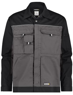 DASSY® Lugano Veste de travail bicolore - taille L - GRIS CIMENT/NOIR