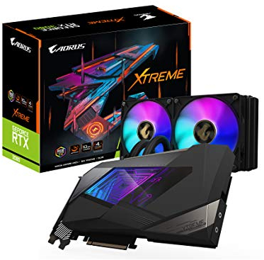 Gigabyte Scheda grafica AORUS GeForce RTX 3080 XTREME WATERFORCE 10G, sistema di raffreddamento WATERFORCE, GDDR6X a 320 bit, GV-N3080AORUSX W-10GD