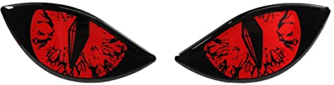 BIKE-label Reflex Aufkleber 3D Böse Augen Auto Motorrad Helm rot 910065VA