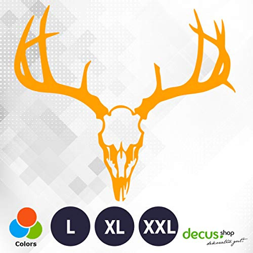 Decus Shop Cráneo de venado Esqueleto de venado XL 0205 (Naranja) // Pegatina OEM JDM Style Vinyl Transfer