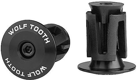 Wolf Tooth Alloy Bar End Plugs (Set of 2) - Black