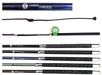 JA Horse JA0023 Fleck Carbon Composite Longierpeitsche 2-Fach 200 cm, Lila | Teleskop Ausziehbar Wickelgriff Nylon Schlag Ultraleicht Platzsparend Longieren, 200 cm, 2 m