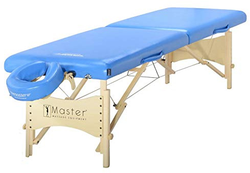 Master Massage 71cm Skyline Pro Mobil Massageliege Klappbar Massagetisch Bank Portable Beauty Bed Marineblau Holzfüße und Tragetasche Paket, Master Massage Cm Mobil Klappbar Portable Beauty Bed Holzfüße Tragetasche