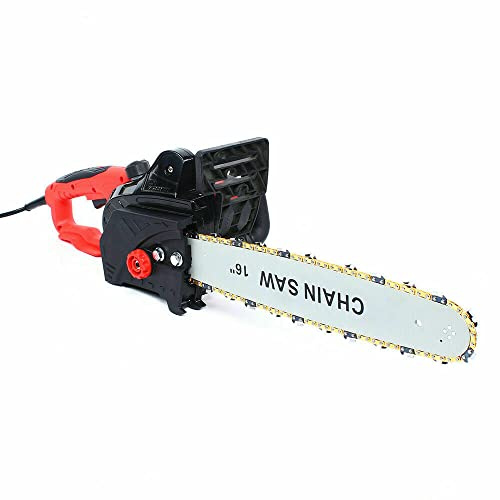 Motosierra eléctrica de 2000 W, potente sierra eléctrica de 16 pulgadas para cortar madera
