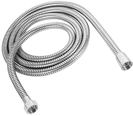 Manguera de ducha de acero inoxidable 1.5 m. Flexible y resistente con conexión universal G1/2 y de instalación fácil y rápida. Flexo de ducha estándar para griferías de ducha y bañera.