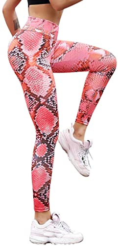 In One Clothing - Leggings de mujer para deporte, fitness, aire libre y ropa de casa, súper elásticos y con cintura alta para un ajuste cómodo y sin arrugas, Rosa., L