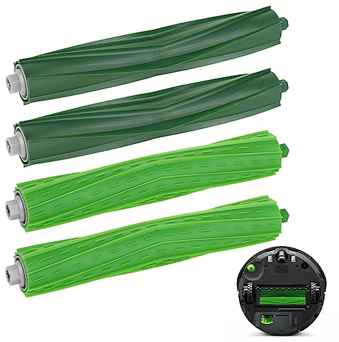 Foreverup 2 Set Rollen Bürste für iRobot Roomba, Bürsten Ersatzteile für iRobot Roomba E Serie E5 E6 i Serie i7 i7+ i7 Plus i3 i3+ Robotik