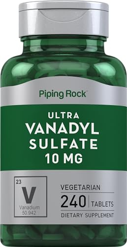 Piping Rock Vanadyl Sulfate 10 mg | 240 Tablets | Ultra Complex Supplement with Chromium | Vegetarian, Non-GMO, Gluten Free Supplement