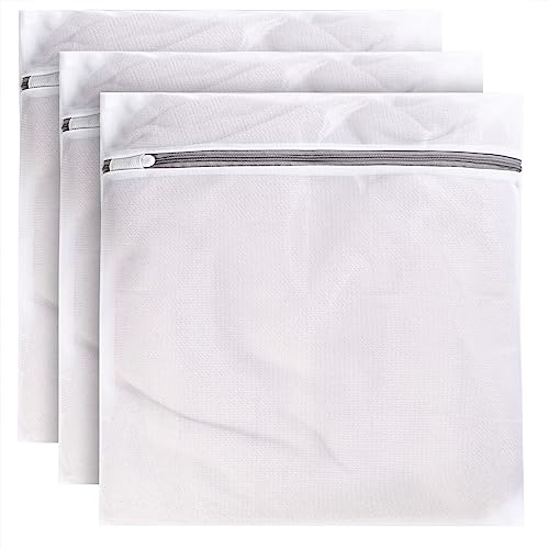 3 Pezzi Sacchetti Biancheria Lavatrice, Lavaggio Sacchetti Lavatrice, Sacca per Lavatrice, Rete Borse di Lavaggio Biancheria, per Camicie Calzini Vestiti Lenzuolo Copripiumino - Taglia Larga, 50x60 cm