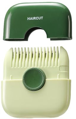 BEALIFE Benutzerfreundlicher 2 in 1 Haarschneidekamm für die einfache Entfernung von Spliss, dünner werdendes Haar, Schneiden und Styling, Schere aus Kunststoff, Grün