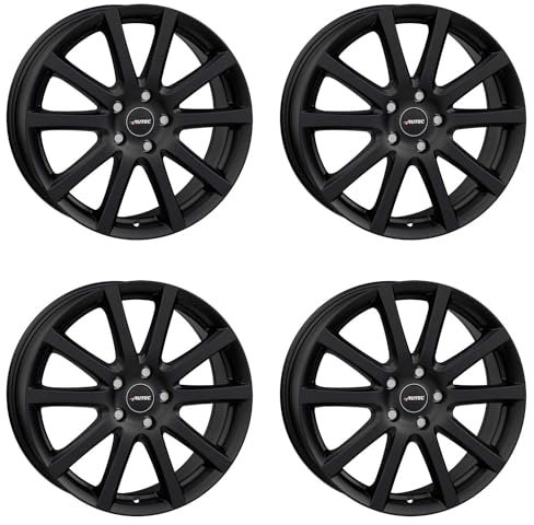 4x AUTEC Felgen Alufelgen SKANDIC 6.0x15 ET31 4x100 Schwarz matt kompatibel mit Renault ZOE Clio Twingo