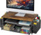 gianotter Supporto per monitor in legno, organizer da scrivania per ufficio, organizer da scrivania con cassetto e portapenne, supporto per computer a 2 livelli, organizzazione per ufficio (legno)