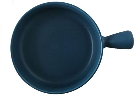 LVUNZJCA Ensaladeras de Cerámica 4pcs Cerámica Cuenco Cuenco Hornear al Horno pastas Placa Sopa de Fideos Ensaladera(Azul)