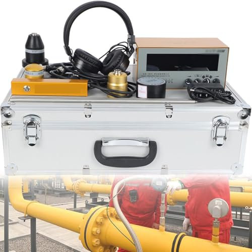RVUEM Sensor GeóFono UltrasóNico para DeteccióN De Fugas De Agua, Sensor De DeteccióN De Fugas, Detector De Fugas De Agua SubterráNea, con Auriculares, para Obras De ConstruccióN