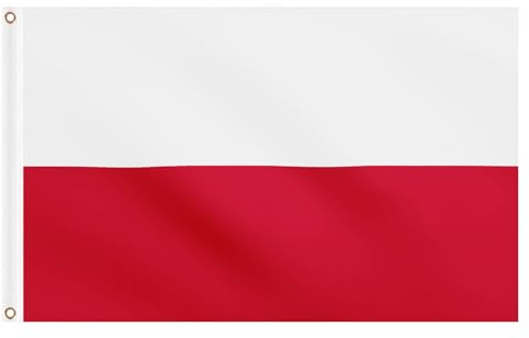 Polnische Flagge, 152 x 91 cm, große Polen-Flaggen mit Messingösen, für Fußballveranstaltungen, Schule, Kulturtag, Nationalfeiertag, Party, Outdoor-Dekorationen