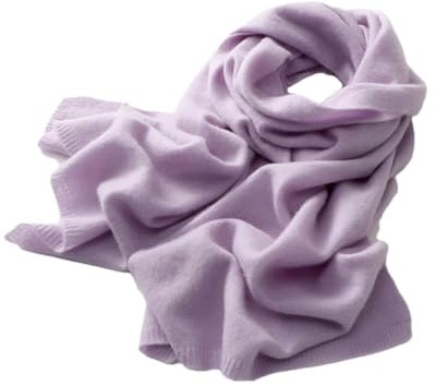Herren Strickschal Kaschmirschal Solid Schal Winterschal, T lila, One size