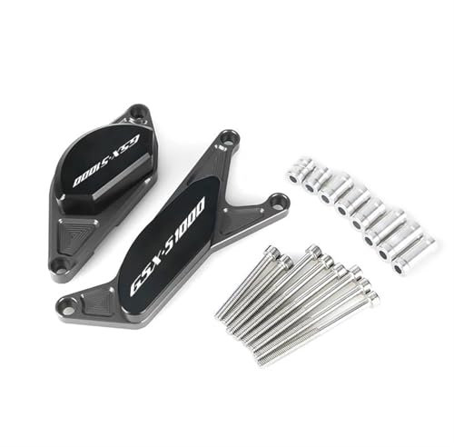 LYBH Motorrad-Sturzpad, Motor-Statorgehäuse-Schutzabdeckung Für Suzuki GSX S1000 S1000F GSX-S1000 GSX-S1000F GSX-S GSXS 1000 2015 2016 Kollisionsschutz aus Aluminiumlegierung(Titan)