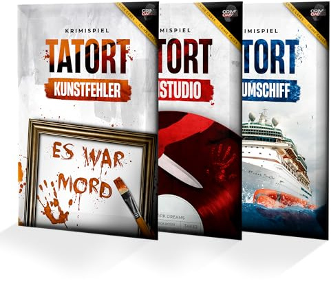 CRIMECASES Krimispiel-Bundle: Tatort Kunstfehler, Tonstudio & Traumschiff | 3 spannende Fälle in einem Set, Cold Case Spiele für Erwachsene, Murder Mystery für 1-6 Personen, Perfekt für Krimiabende