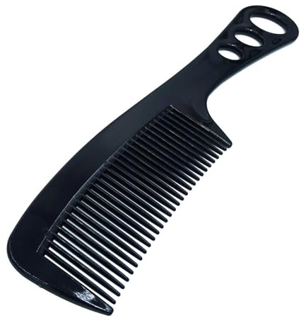 Gabri Wide Tooth Comb - Comfortable Handgrip Handle Detangler Hair Comb, Ideal for Personal, Barber, Hairdresser, Salon, Thick & Curly, Medium to Long Hair - Hair Combs (Hole Grip No.2319 22cm)