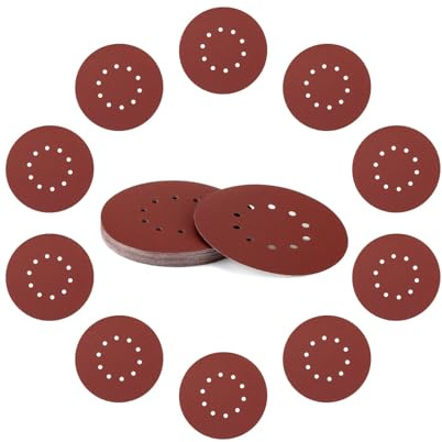 35 Stück Schleifscheiben 225mm Klett,Schleifpapier 10 Loch 7 verschiedene Körnungen jeweils 5 X Körnung 40 60 80 120 180 240 400 für Trockenbauschleifer Schleifgiraffe Langhalsschleifer Schleifen