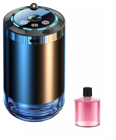 Deodorante per auto intelligente, 5 livelli regolabili di aromi, diffusore intelligente ON/OFF in base all'accensione dell'auto (contiene olio essenziale) (rosa)