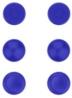 Lenovo Legion Go Joystick-Kappen, 3 Paar (6 Stück), 3 Stile (konkav, kugelförmig, Zylinder), hergestellt für Legion Go, auch kompatibel mit Steam Deck & ROG Ally- Indigoblau