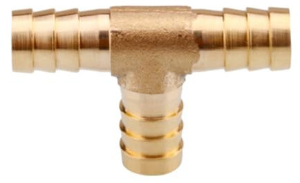 MOUMOUTEN Mässingsslang hulling T-beslag, 3-vägs Union hulling T-montering, hullingskarvare, mannare, slangmontering, adapterkontakt för luftvattenolja (12 mm)