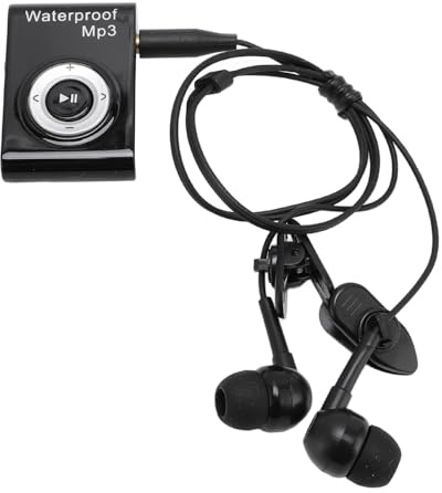 Natation MP3 Player, 8 Go HiFi Sound sans Perte Sound sous-Marin MP3 Player, Un Lecteur de Musique Imperméable avec écouteur pour Nager, Faire du Jogging (Black)