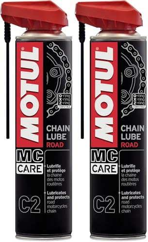 MOTUL 102981 C2 Chain Lube Road - Lubrificante per catena, 400 ml (Confezione da 2)