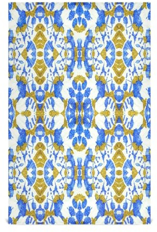 RPLIFE Stracci blu classici dell'asciugamano delle mattonelle, asciugamani assorbenti della cucina a 28x18 pollici hanno stampato gli asciugamani