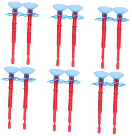 UPKOCH Flechette Ventouse de Rechange pour Lanceur Araignée, 12 Pièces en Plastique Rouge, Jouet D’éjection pour Garçon et Filles, Intérieur et Cosplay