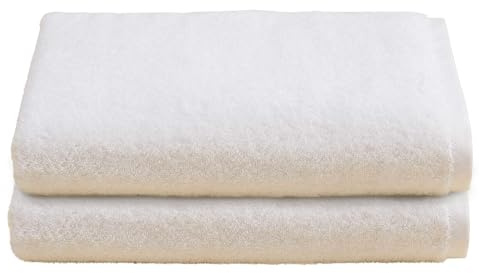 NELLA BIAGINI Telo Doccia Grande, Set da 2, Asciugamano da Doccia, 150x100 cm, 100% Spugna di Cotone, 550 gr/mq, per Sauna e SPA, Morbido, Assorbente, Resistente. Modello: Vega
