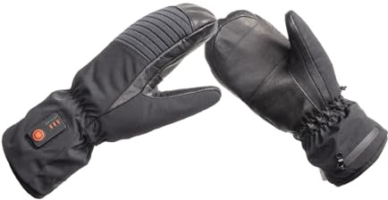 BERTSCHAT Beheizbare Fäustlinge Damen & Herren, Elektrische Handschuhe Winter mit Akku, 3 Heizstufen, Wasserdicht & Winddicht, Thermo-Handschuhe für Ski, Snowboard, Fahrrad & Outdoor