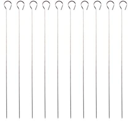 BEBEMOKO 25piezas Etiqueta Redonda Gancho De Acero Inoxidable Para Hornear Redondo y Aguja Para Hornear De Nueve Formas Para Colgar La Cocina y Usar Como Para Pinchos Morunos