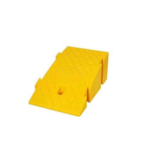 Rampe de Voiture Portable – Cale de Trottoir en Caoutchouc pour accès en montée, Tapis Triangulaire (Noir, 1 pièce) – Idéal pour véhicules, remorques et équipements. (Jaune, 1 pièc