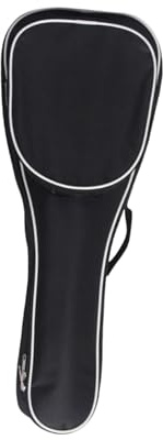 DEARMAMY Stofftasche Schwarze Reißverschlussfach Oxford mit Kleinem Ukulelen Bequem Faltbar Aufbewahrung zur von Ukulelen Zubehör und Stimmklammern