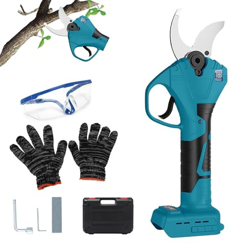 Forbici Elettriche da Potatura, Cesoie Elettriche a Batteria con 2 Marce, Cesoie Leggere da 30 mm, Forbici Elettriche per Potatura di Alberi e Arbusti da Giardino 2 Batteria